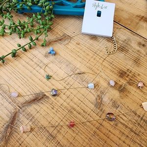 STYLE & COMixed Bead Long Station Necklace, 42" + 3" extender